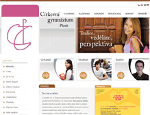 Tablet Screenshot of cirkevni-gymnazium.cz